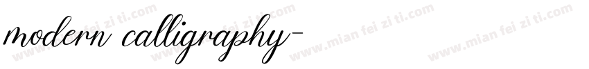 modern calligraphy字体转换